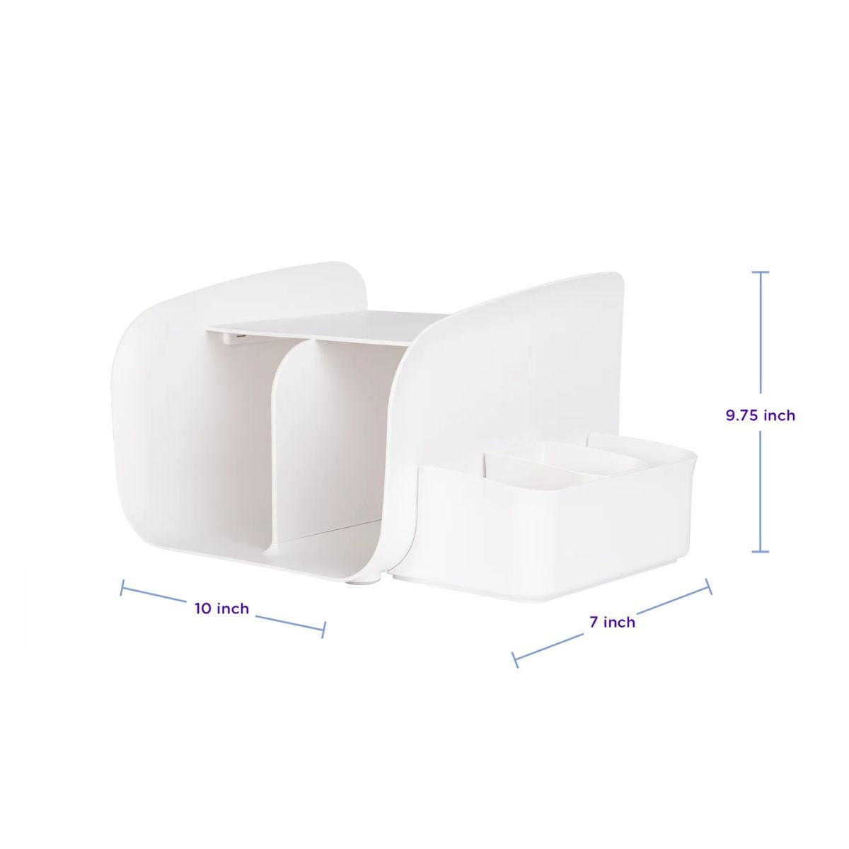 Ubbi Tabletop Diaper Caddy - White - Spacious & Practical Storage
